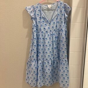 J. Marie blue floral dress size medium